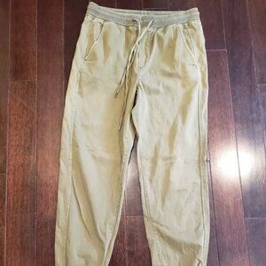 Gap Joggers Pants Women Small Green Pockets Drawstring Cotton